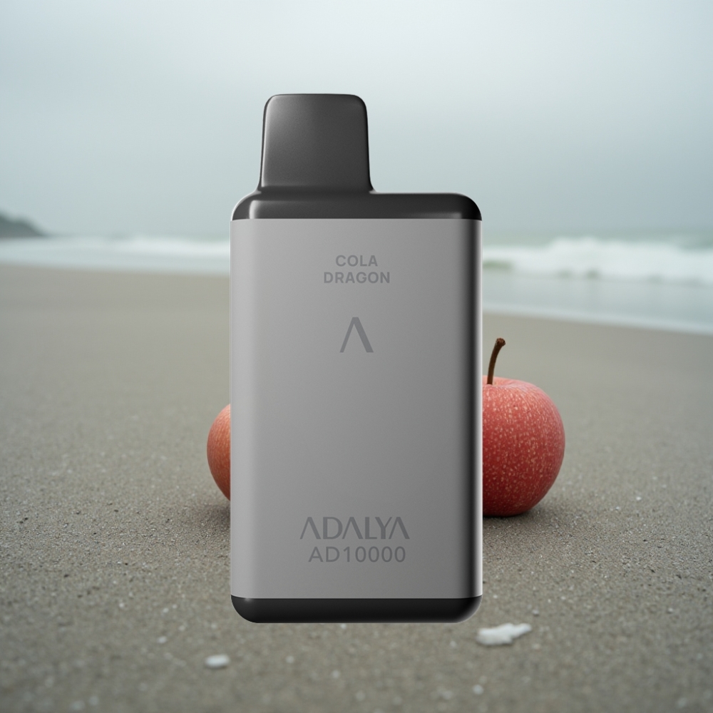 Adalya AD 10000 Puffs Dwa Jabłka Szara Kosmiczna 14 ml 2 USB-C