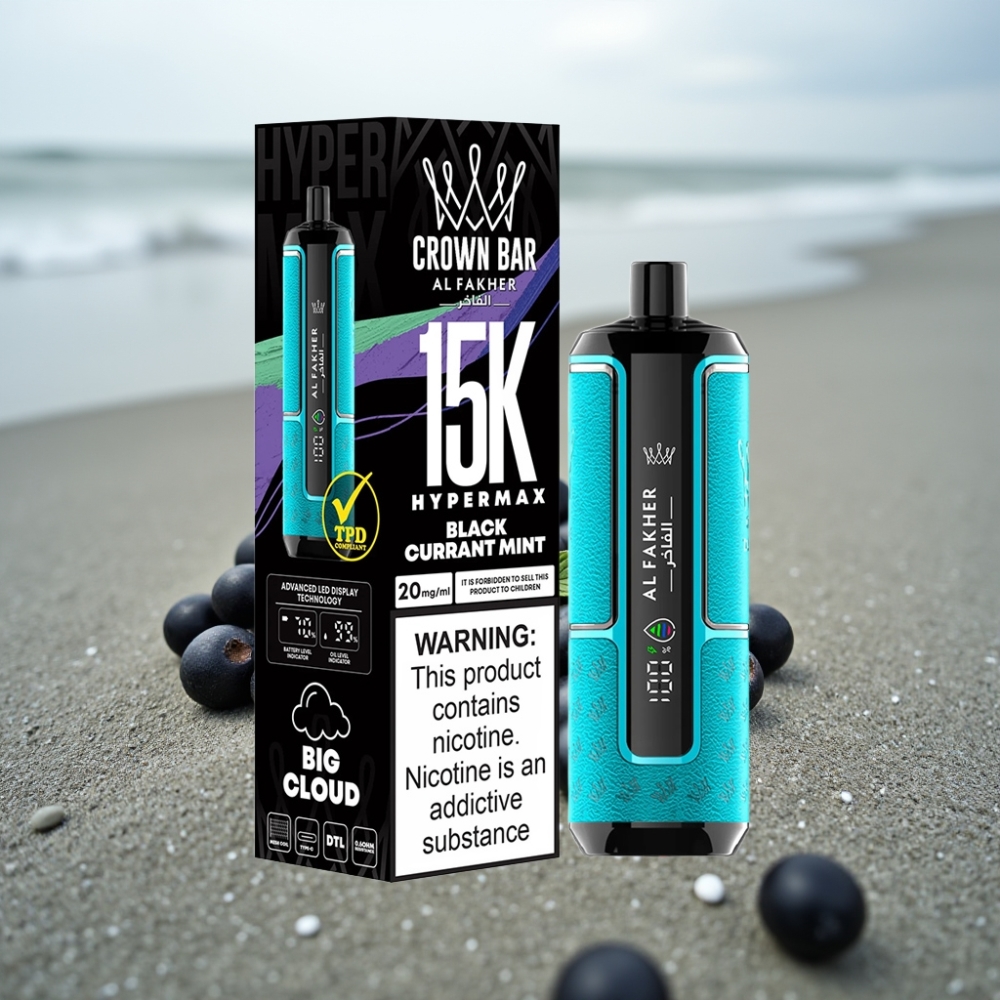 Al Fakher Crown Bar 15K Hypermax DTL 22ml 6mg Czarna Porzeczka Mięta