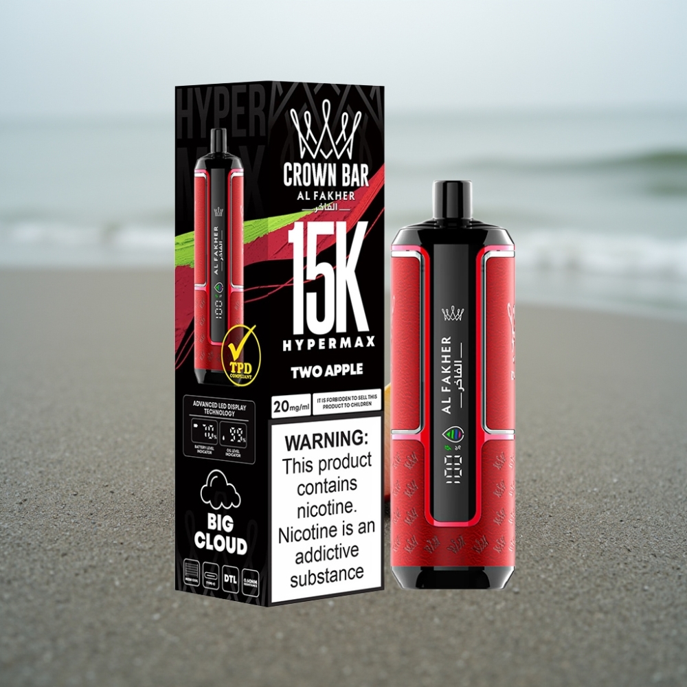 Al Fakher Crown Bar 15K Hypermax DTL 22ml 6mg Dwa Jabłka