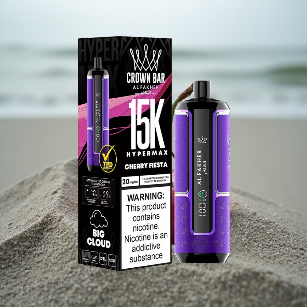 Al Fakher Crown Bar 15K Hypermax DTL 22ml Wiśnia Fiesta