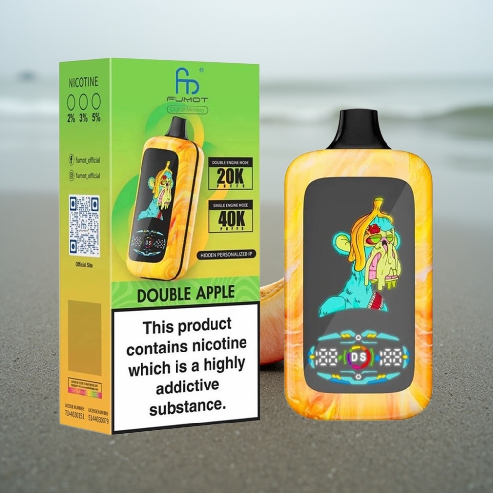 Fumot Digital Monkey 40000 Puff Podwójne Jabłko Dual Mesh Coil 850 MAH Type-C
