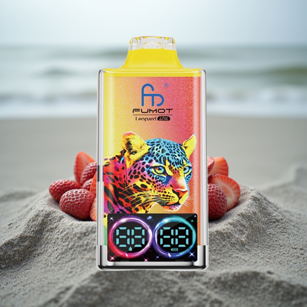 Fumot Leopard 40K Puffs 0-5 Nikotyna Dual Mesh Truskawkowo-Miętowa 700mAh Type-C