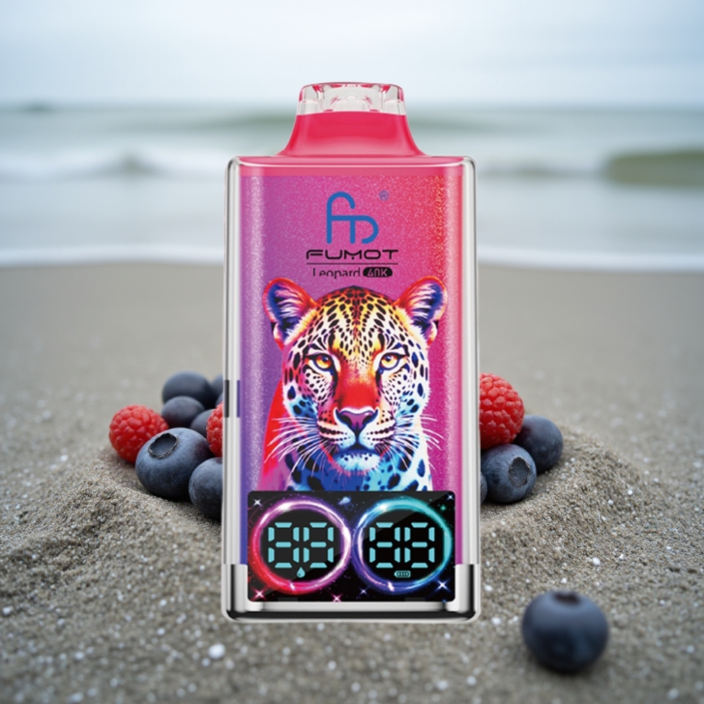 Fumot Leopard 40K Puffs Disposable Vape Borówka Wiśnia Żurawina 700mAh Dual Mesh Type-C