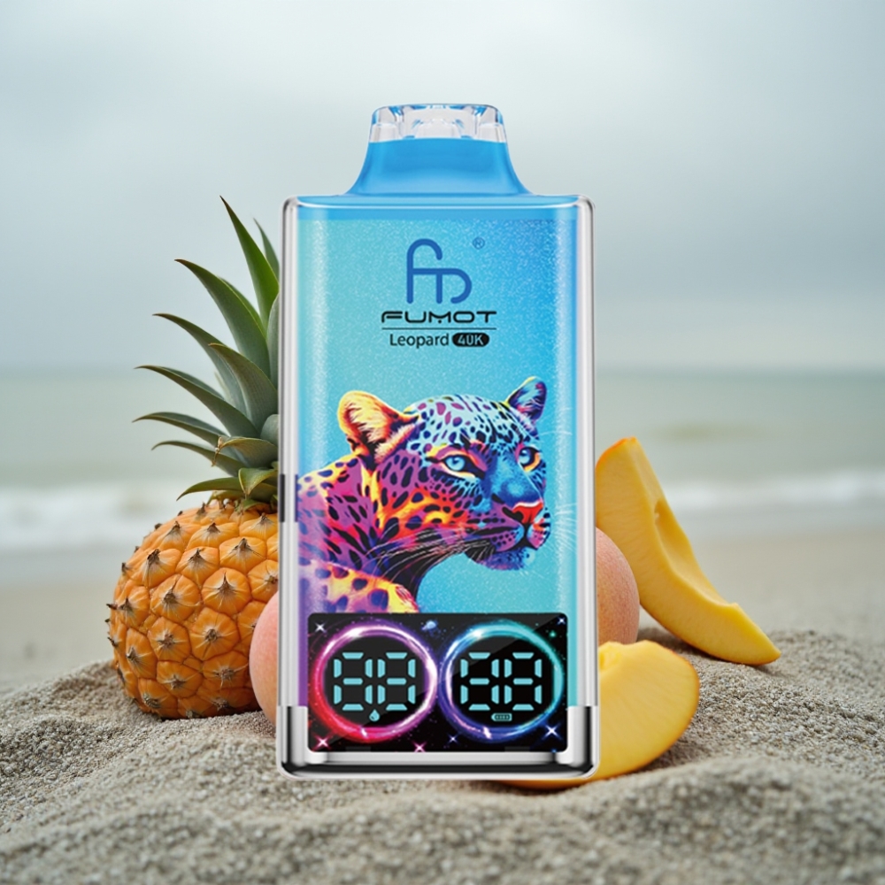Fumot Leopard 40K Puffs Disposable Vape Brzoskwiniowo-Mango-Ananasowy 700mAh Dual Mesh Type-C
