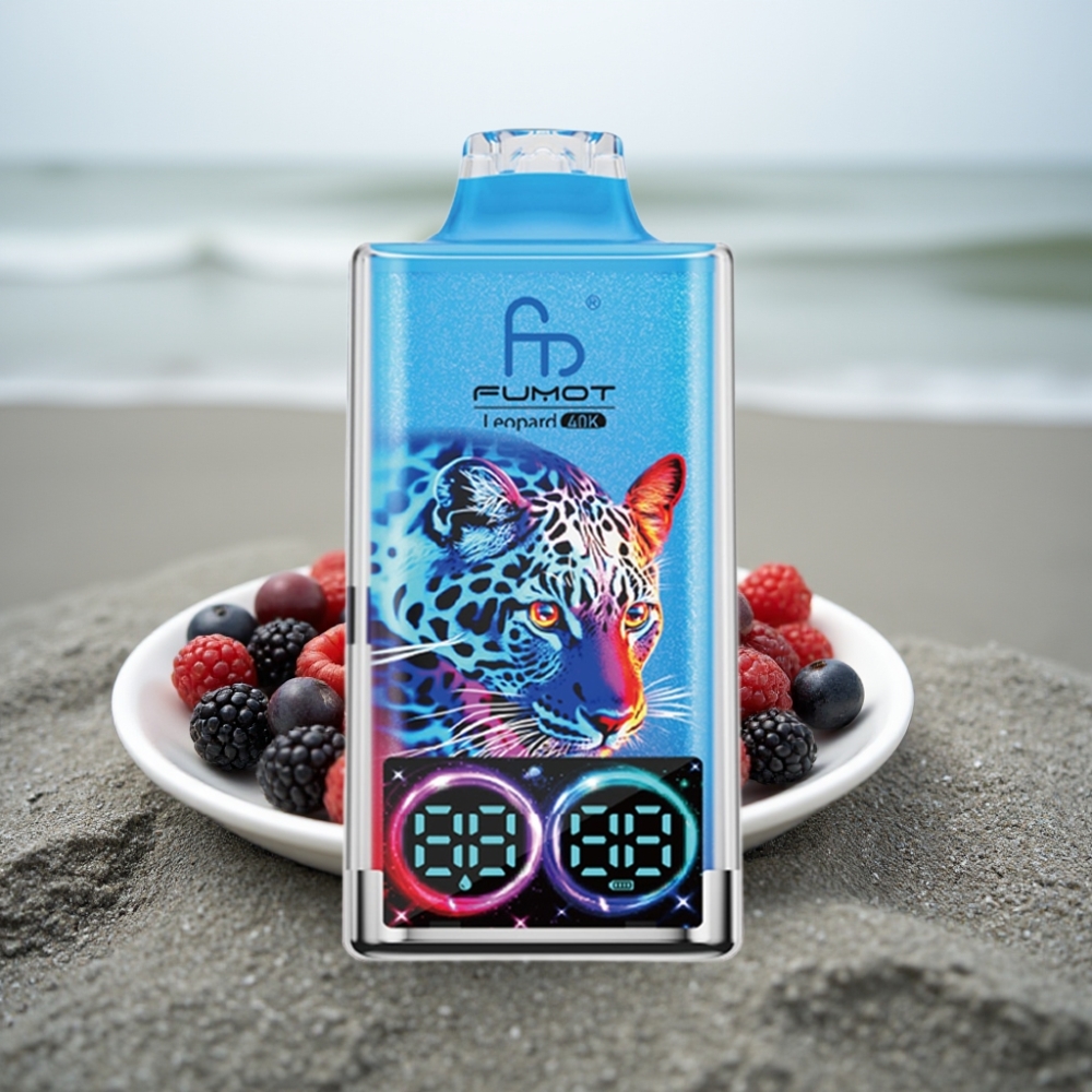 Fumot Leopard 40K Puffs Disposable Vape Jagody Mieszane Dual Mesh 700mAh Type-C