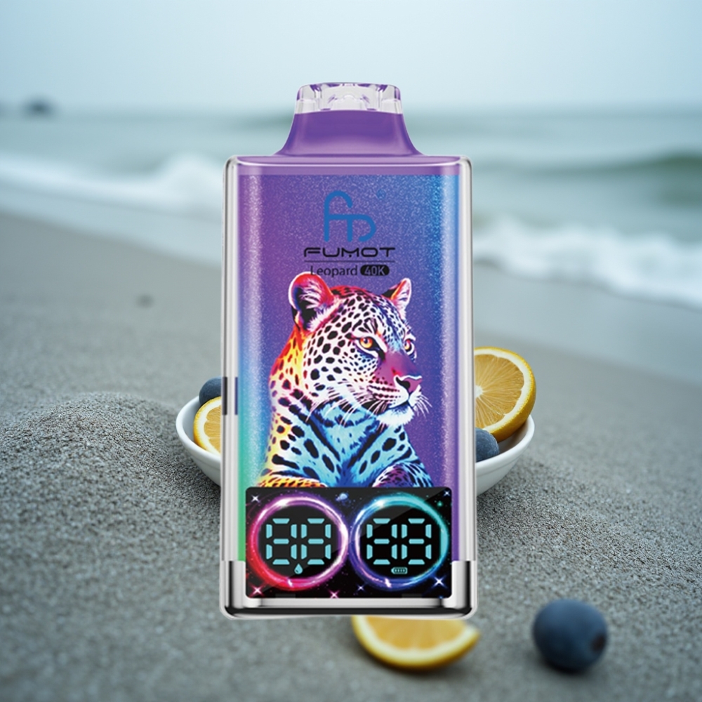 Fumot Leopard 40K Puffs Mr Blue (0/2/3/5 Nikotyna 700mAh Dual Mesh Type-C Cyfrowy Wyświetlacz)