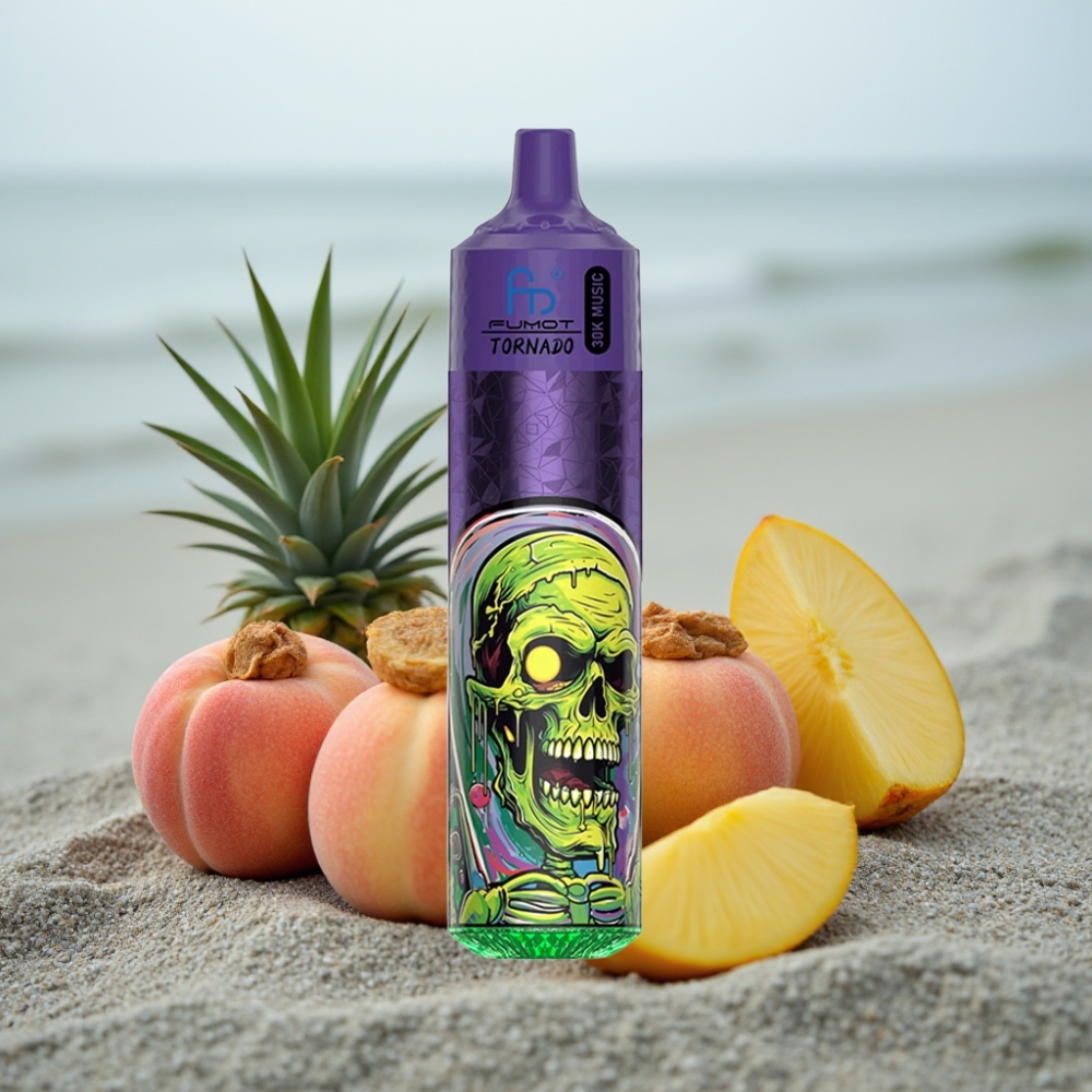 Fumot RandM Tornado 30000 Puffs 30mL 2/5 Brzoskwinia Mango Ananas LED 600mAh