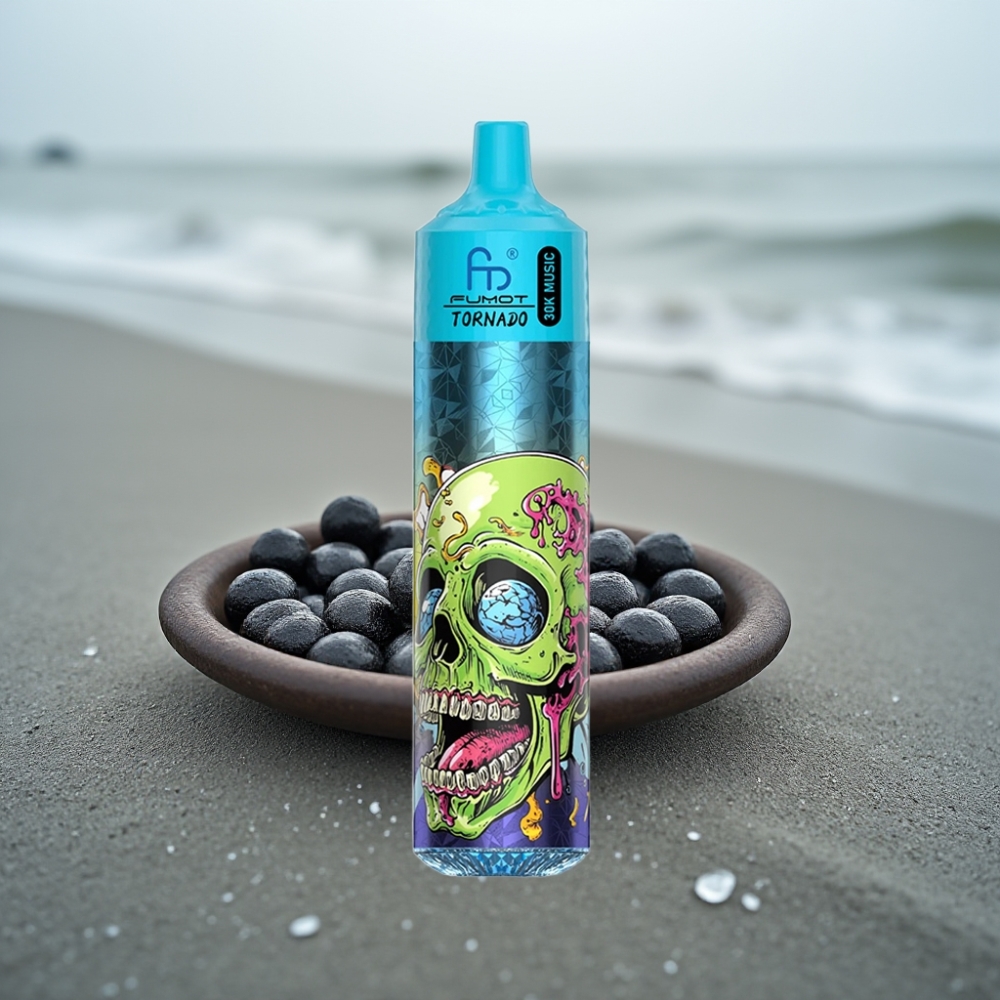 Fumot RandM Tornado 30000 Puffs 30mL 2/5 Czarny Lód 10 Ohm 600mAh LED