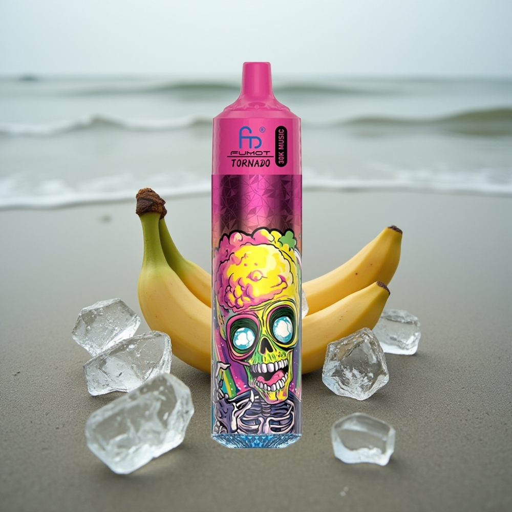 Fumot RandM Tornado 30000 zasięg 30mL 5 nikotyny smak Bananowy Lód