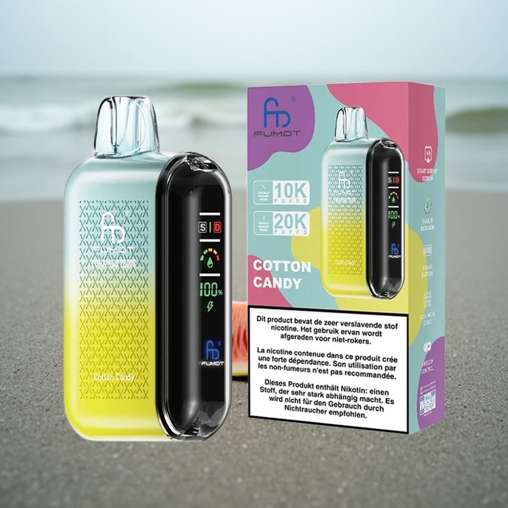 Fumot Tornado 20000 Puffs Dual Mesh Coil 20ml Bateria 850mAh Smak Watowa Cukrowa