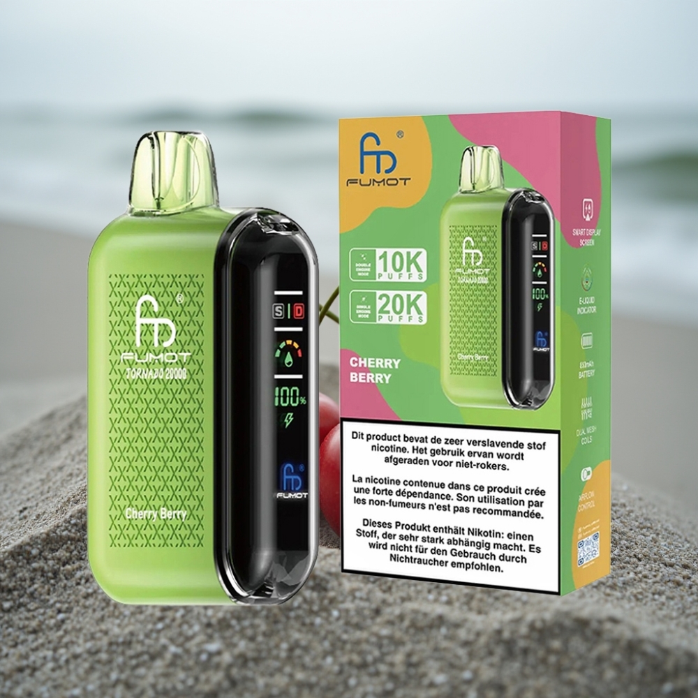 Fumot Tornado 20000 Puffs Dual Mesh Coil 20ml Wiśnia Jagoda