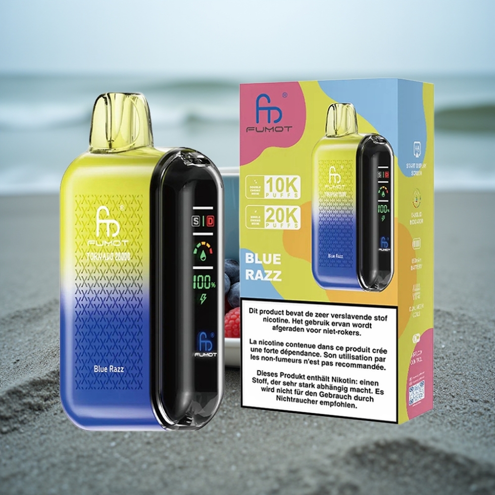 Fumot Tornado 20000 Puffs Podwójna Mesh 20ml 850mAh Niebieska Malina