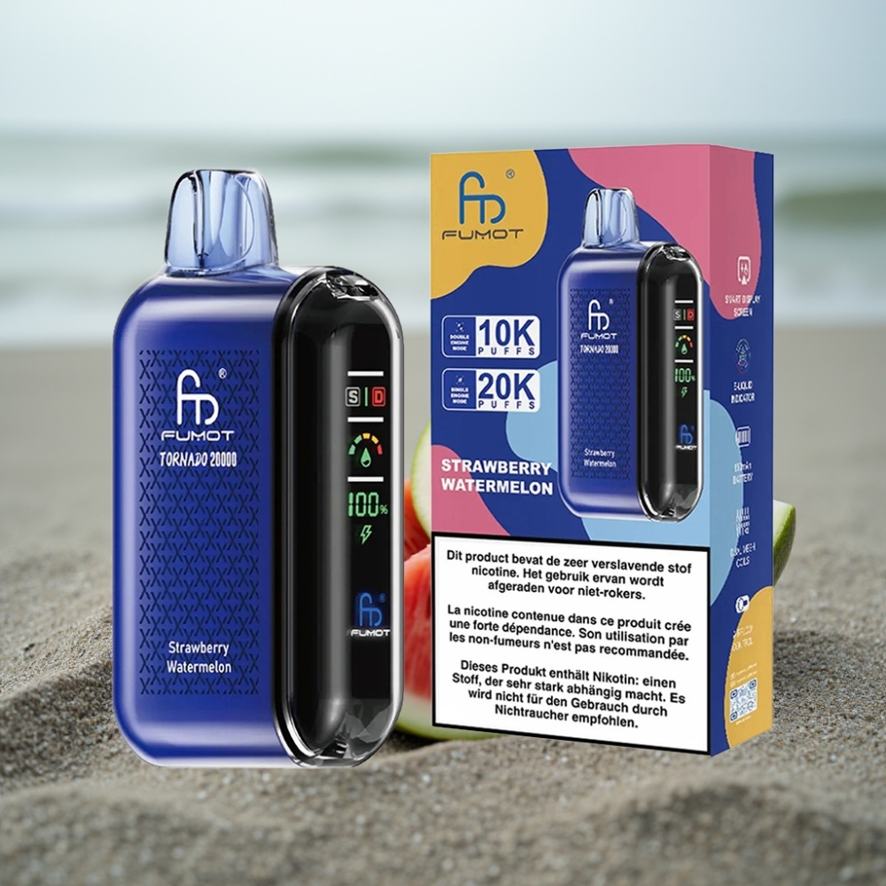 Fumot Tornado 20000 Puffs Podwójna Mesh 20ml Truskawka Arbuz 850mAh