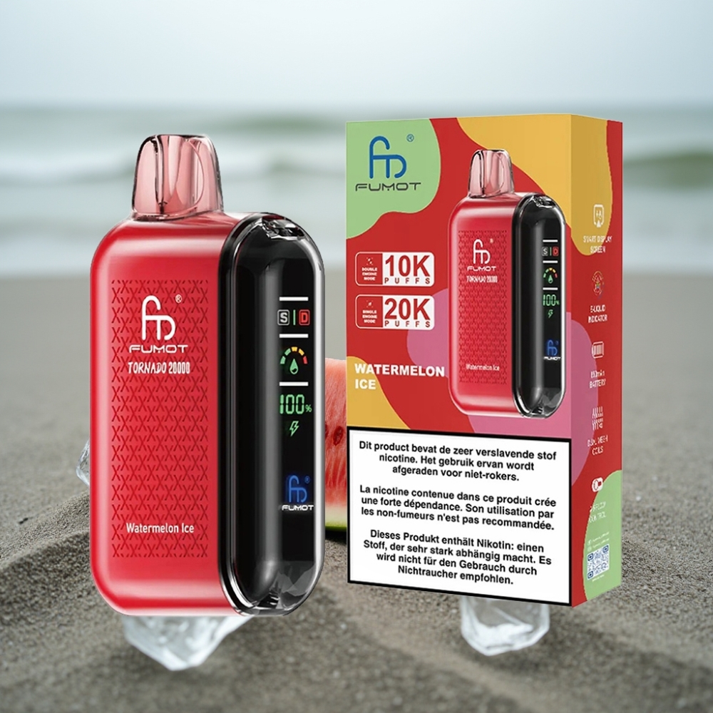 Fumot Tornado 20000 Zaciągów Podwójna Siatka 20ml 850mAh Arbuz Lód