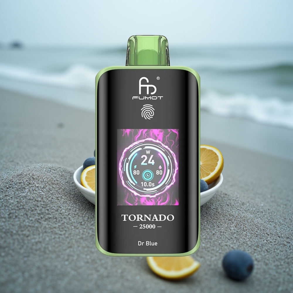 Fumot Tornado 25000 Puffs Ekran HD Akumulator 700mAh Smak Dr Blue