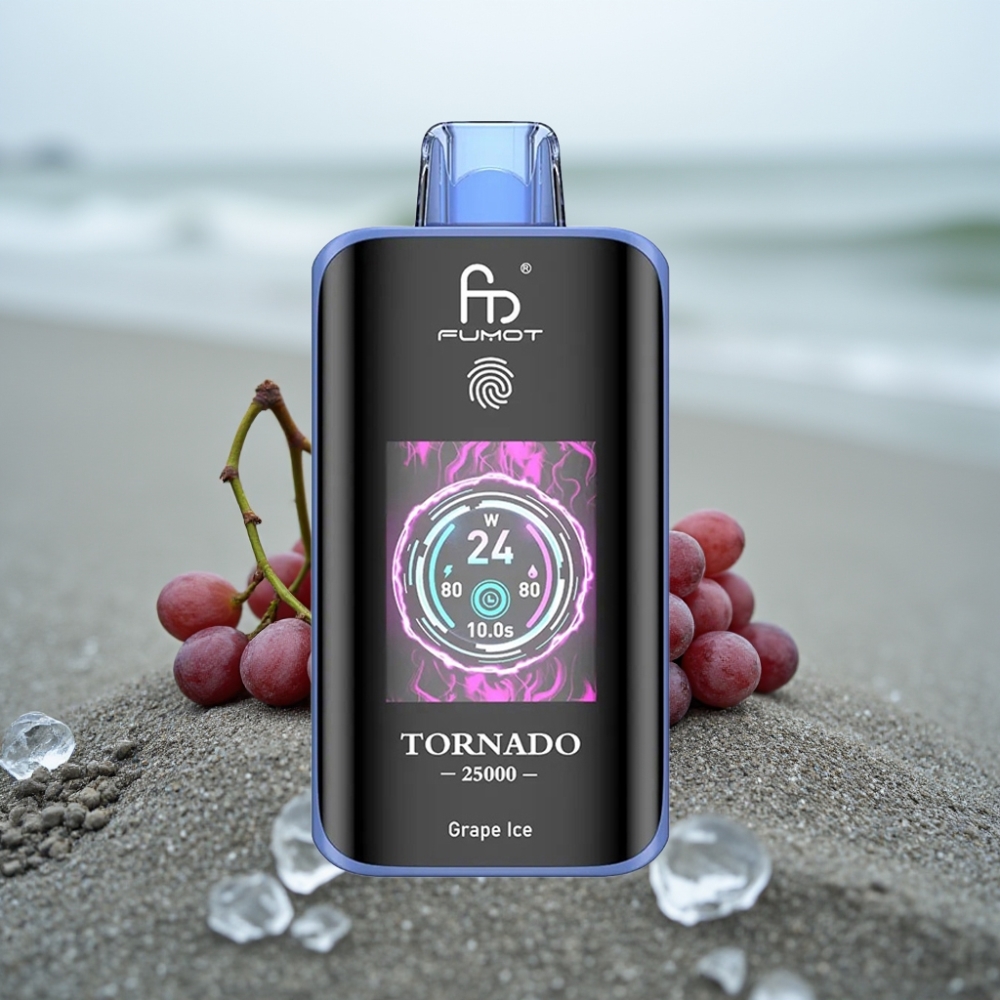 Fumot Tornado 25000 Puffs HD Ekran 700mAh 20ml Lód Winogronowy