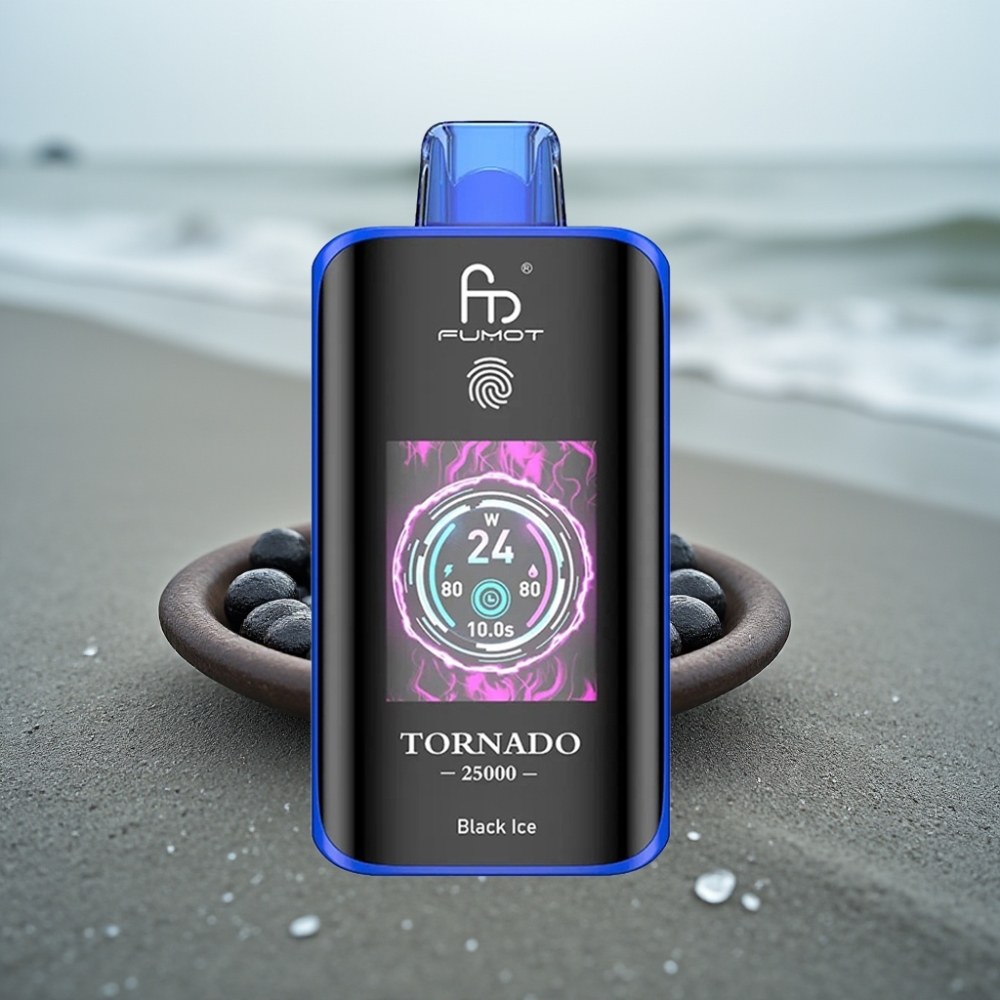 Fumot Tornado 25000 Puffs HD Ekran 700mAh Black Ice (Czarny Lód)