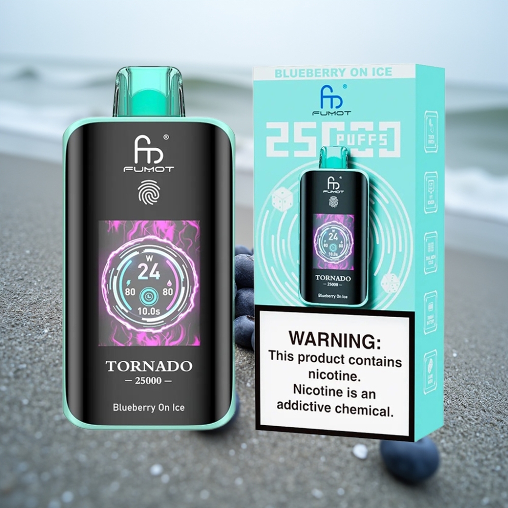 Fumot Tornado 25000 Puffs HD Ekran 700mAh Jagoda na Lodzie
