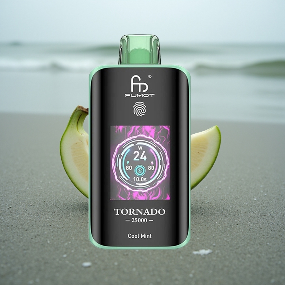 Fumot Tornado 25000 Puffs HD Ekran Ładowany Typem-C Miętowy Chłód