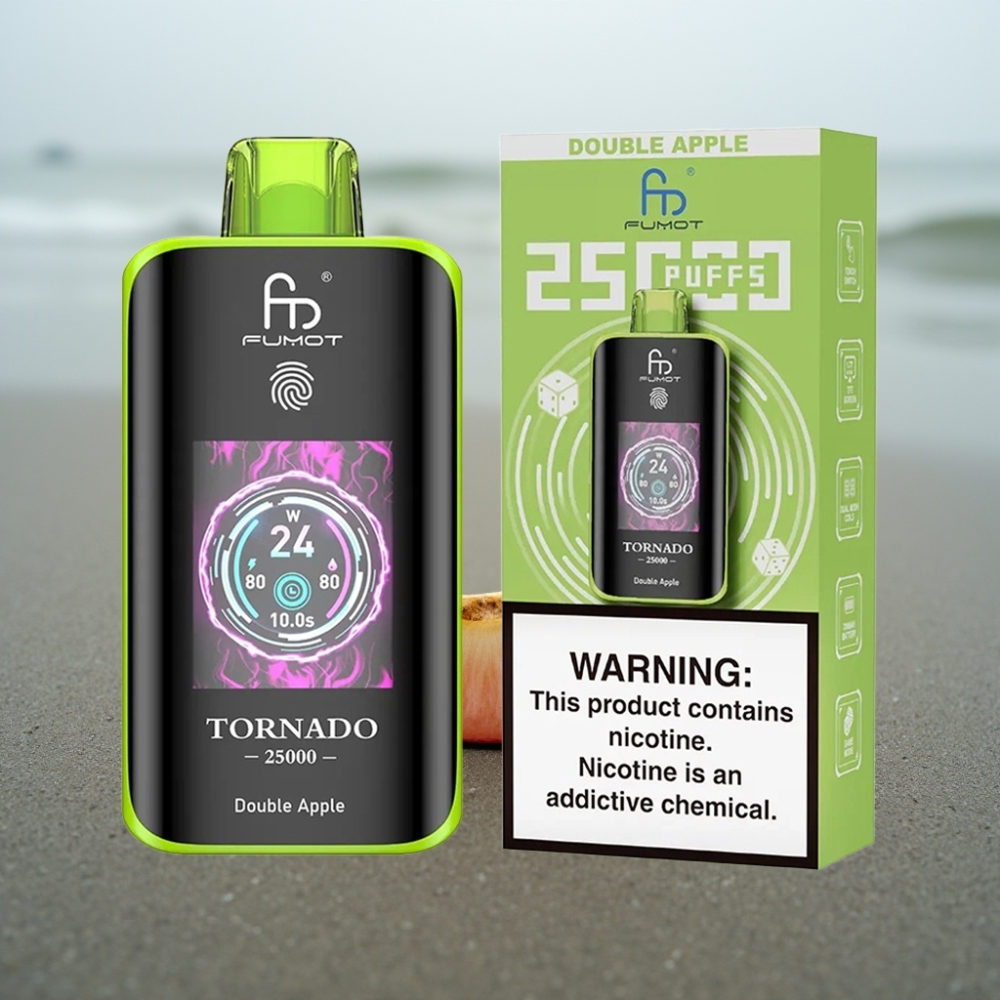 Fumot Tornado 25000 Puffs Pod HD Ekran 700mAh Podwójne Jabłko