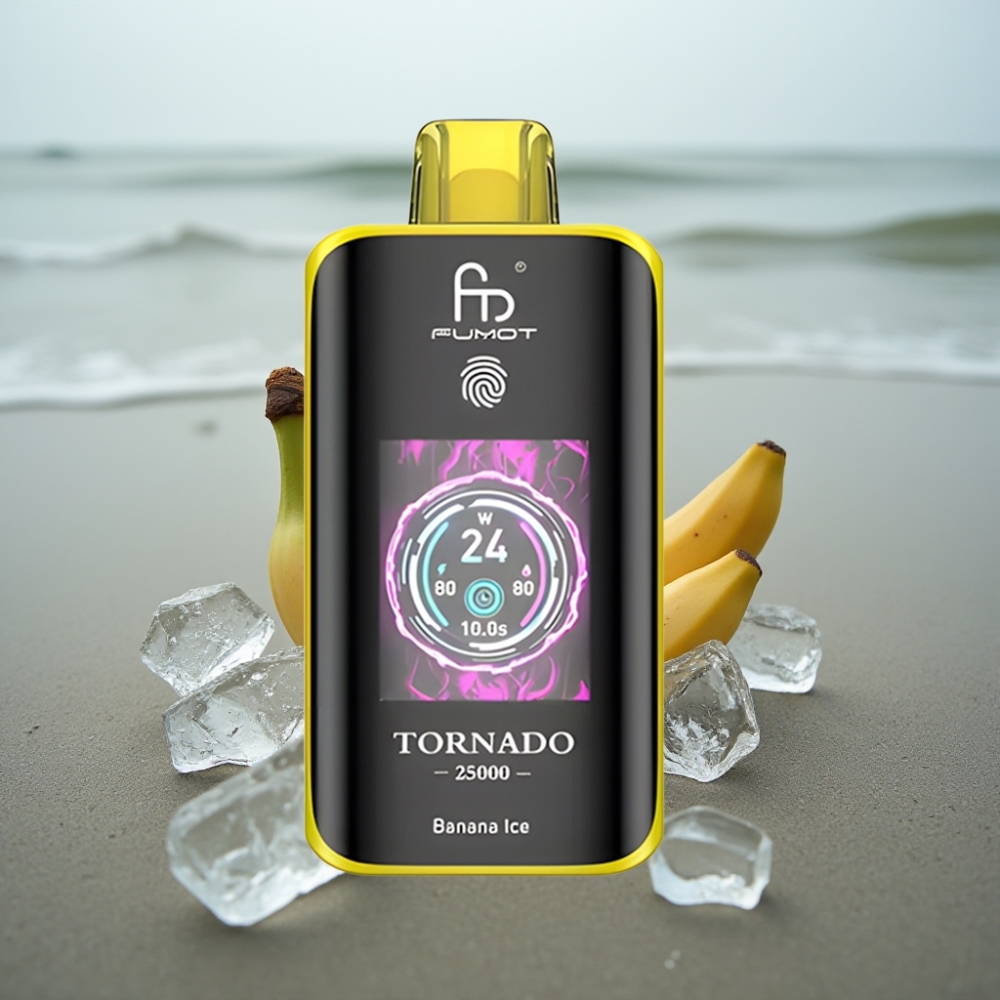 Fumot Tornado 25000 Puffs Ładowana Bateria 700mAh Bananowy Lód