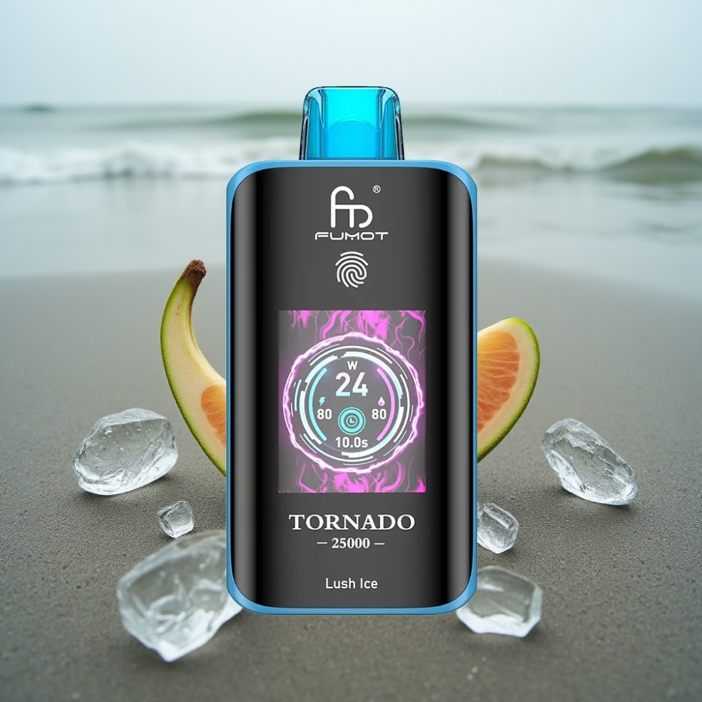 Fumot Tornado 25000 Puffs Łagodny Lód z Ekranem HD 700mAh 20ml USB-C