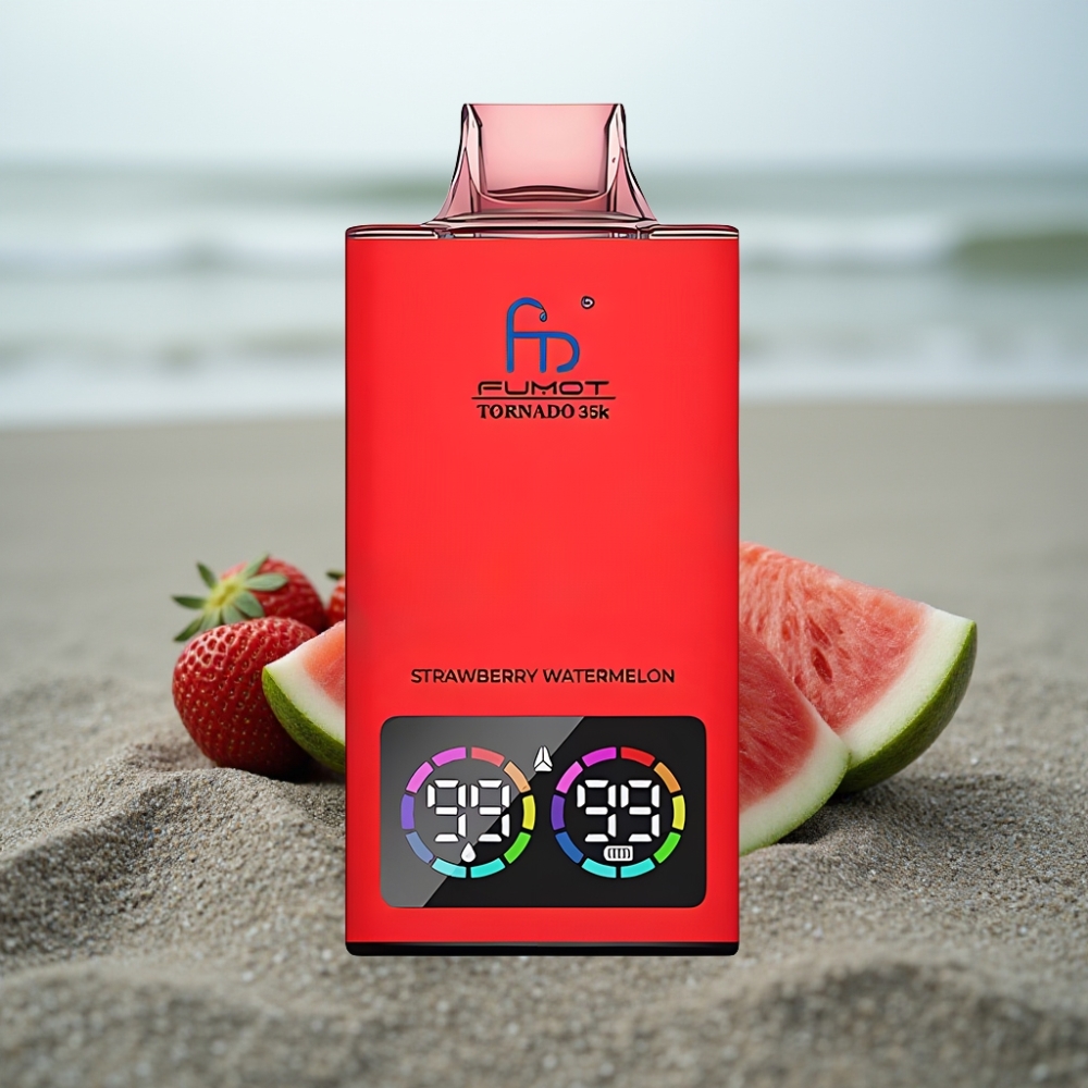 Fumot Tornado 35K Disposable Vape Truskawka Arbuz Dual Mesh Coil 700MAH USB-C
