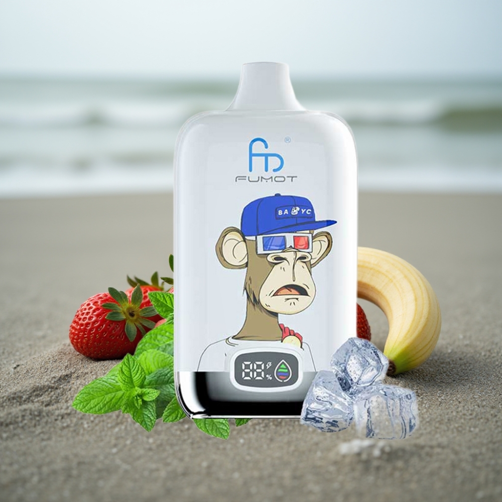 Fumot Tornado Digital Box 12000 Puffs 20ml Truskawka Banan Typ-C Ładowanie MTL