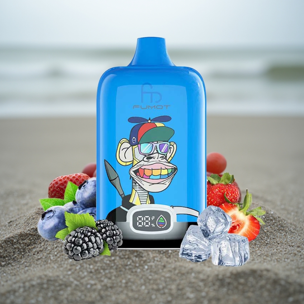Fumot Tornado Digital Box 12000 Puffs 20ml Truskawka Winogrono Typ-C Ładowanie