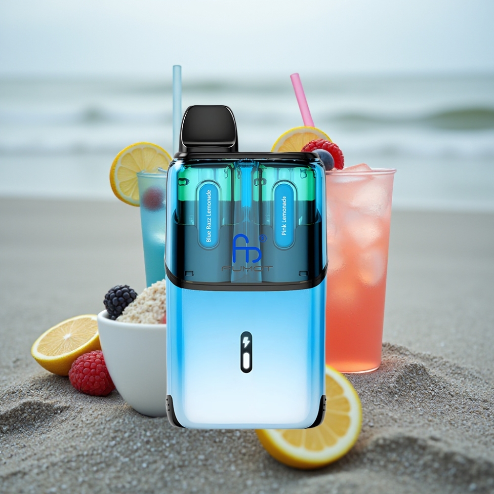 Fumot Ultra T32000 Disposable Vape 32000 Puffów 800mAh 24ml Smak Niebieska Malina Lemoniada - Różowa Lemoniada