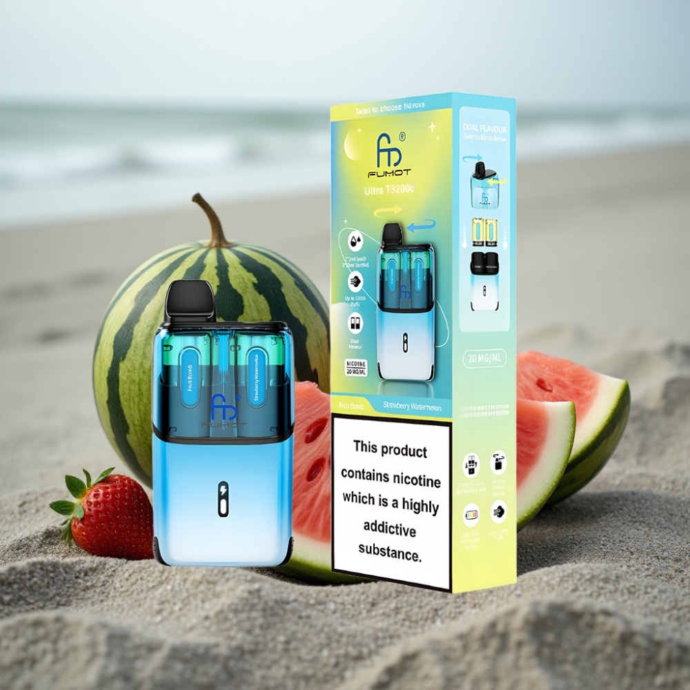 Fumot Ultra T32000 Disposable Vape 32000 Puffów 800mAh Type-C Smak Fruit Bomb - Truskawka Arbuz