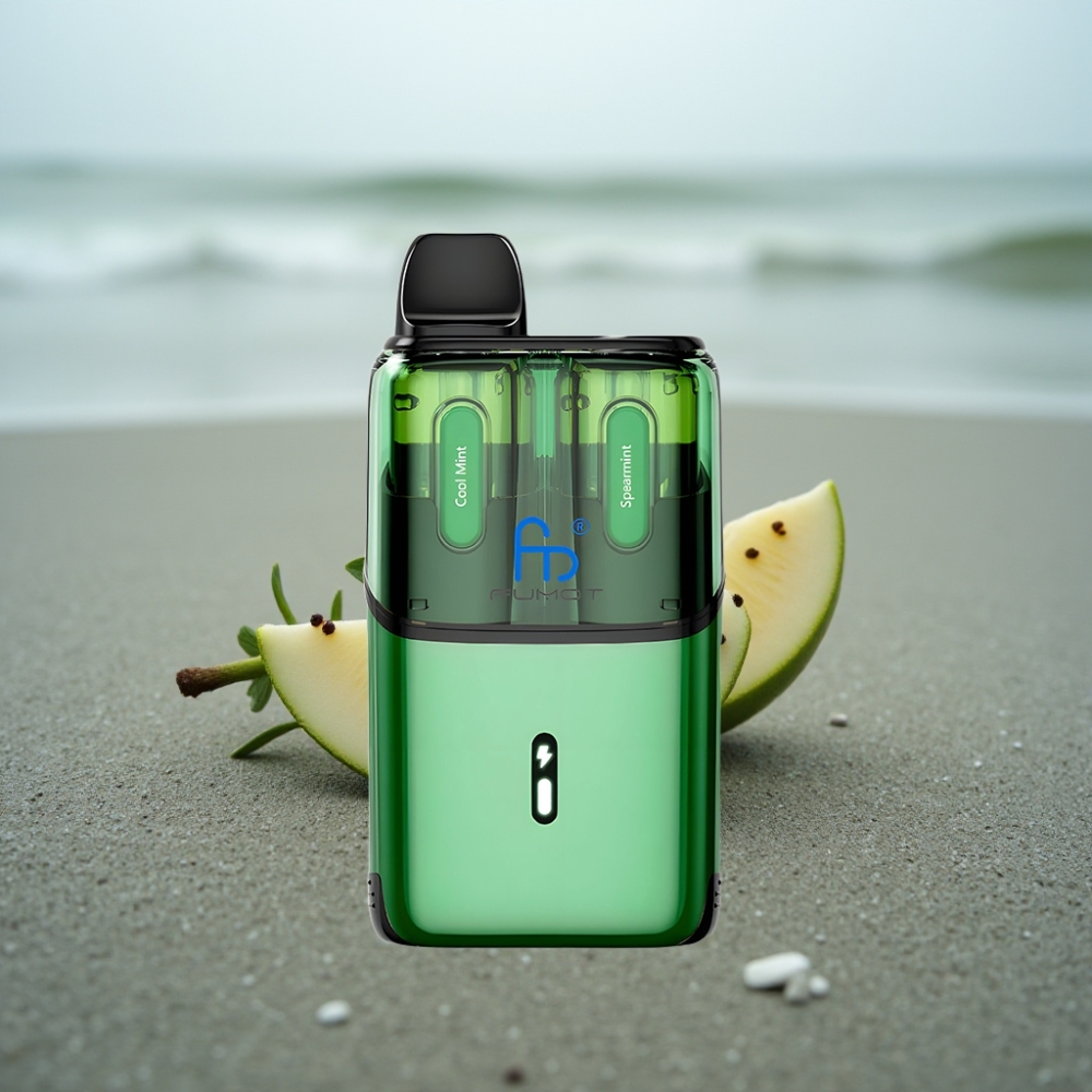 Fumot Ultra T32000 Disposable Vape 32000 Puffów Mroźna Mięta - Mięta Zielona 800mAh Typ-C 24ml