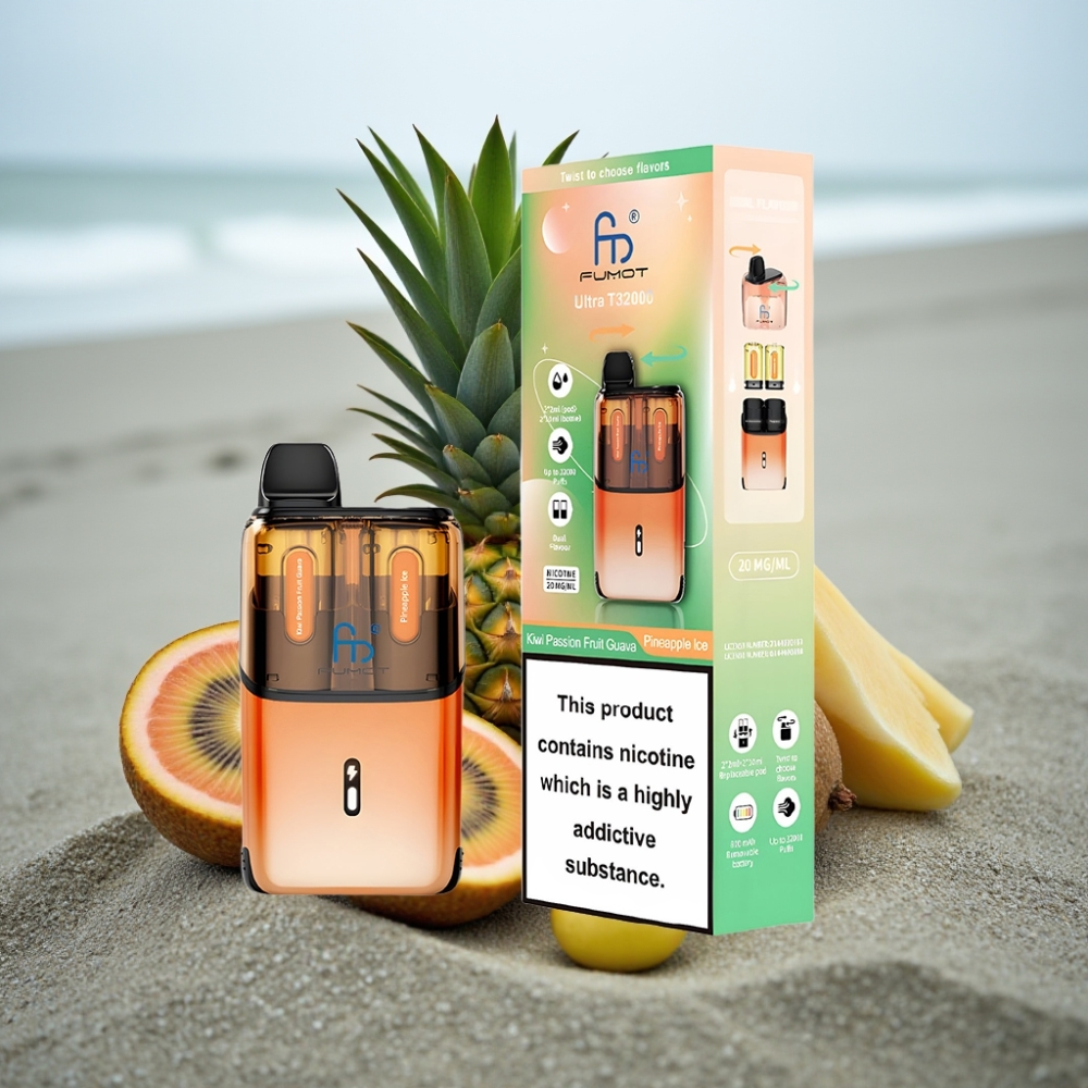 Fumot Ultra T32000 Disposable Vape 32000 ciągów 800mAh Kiwi Marakuja Gujawa - Ananas Lód