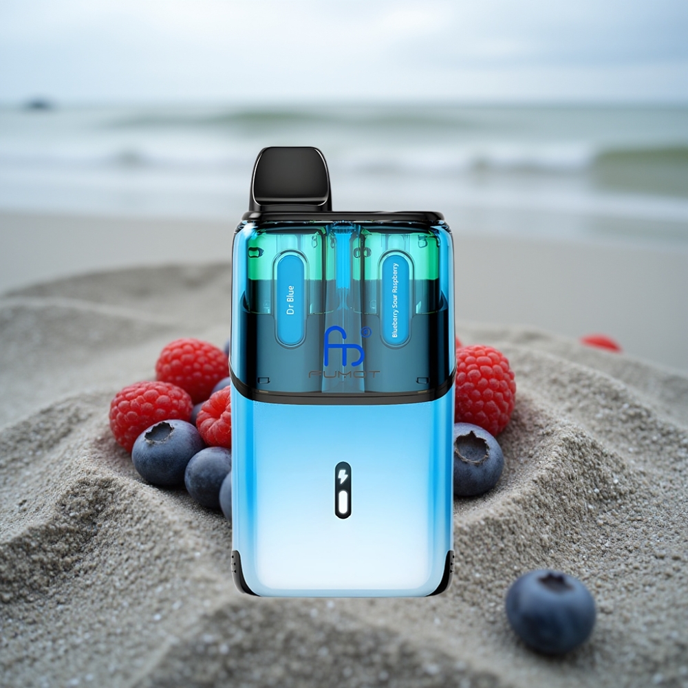 Fumot Ultra T32000 Disposable Vape Dr Blue - Jagodowo-Kwaśna Malina 32000 zaciągnięć 800mAh Type-C 20mg Mesh Coil