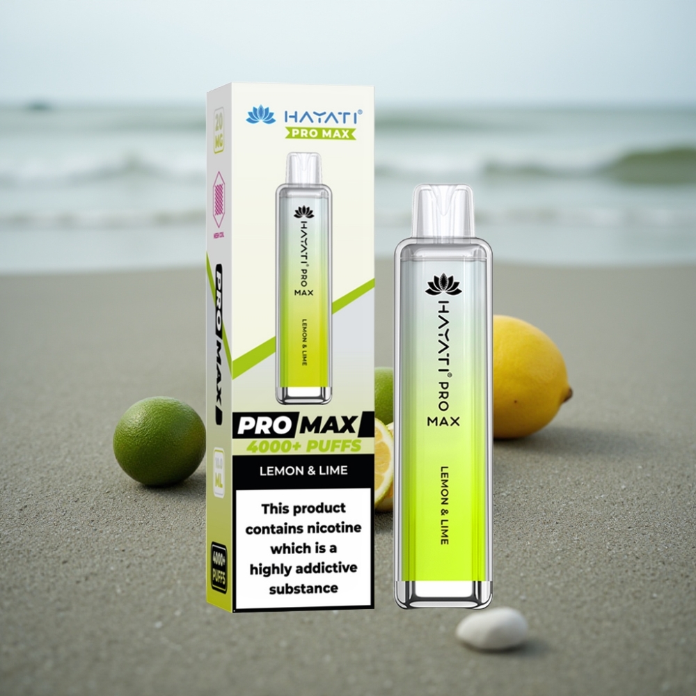 Hayati Pro Max 4000 Puffs Jednorazowe E-papierosy Cytryna  Limonka 1400mAh 2ml/10ml