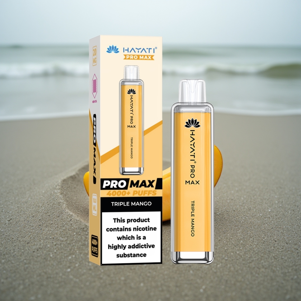 Hayati Pro Max 4000 Puffs Jednorazowe E-papierosy Potrójne Mango z Baterią 1400mAh