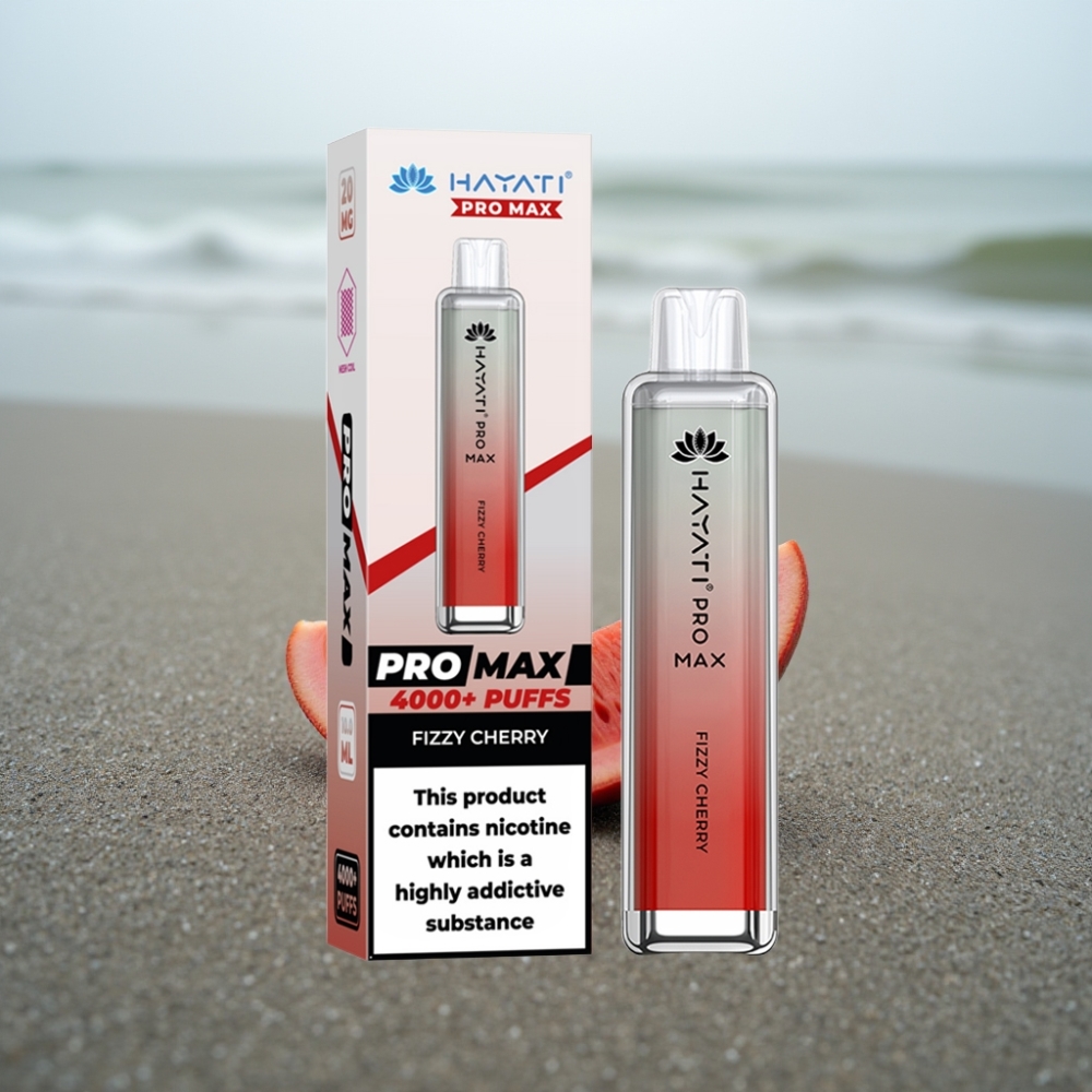 Hayati Pro Max 4000 Puffs Jednorazowy E-Papieros Musująca Wiśnia 1400mAh Dual Coil