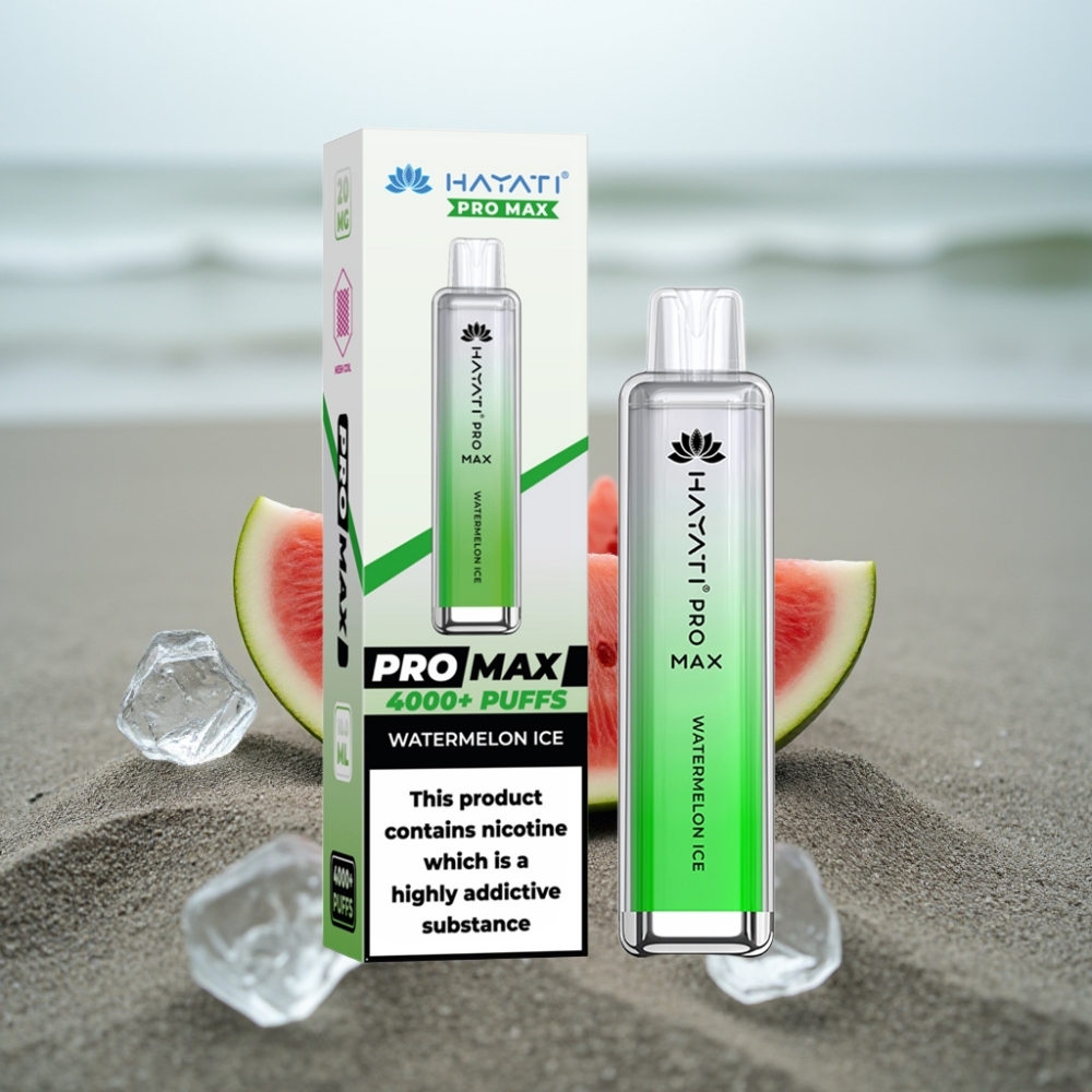 Hayati Pro Max 4000 Puffs Jednorazowy E-papieros Arbuzowy Lód 1400mAh 2ml/10ml