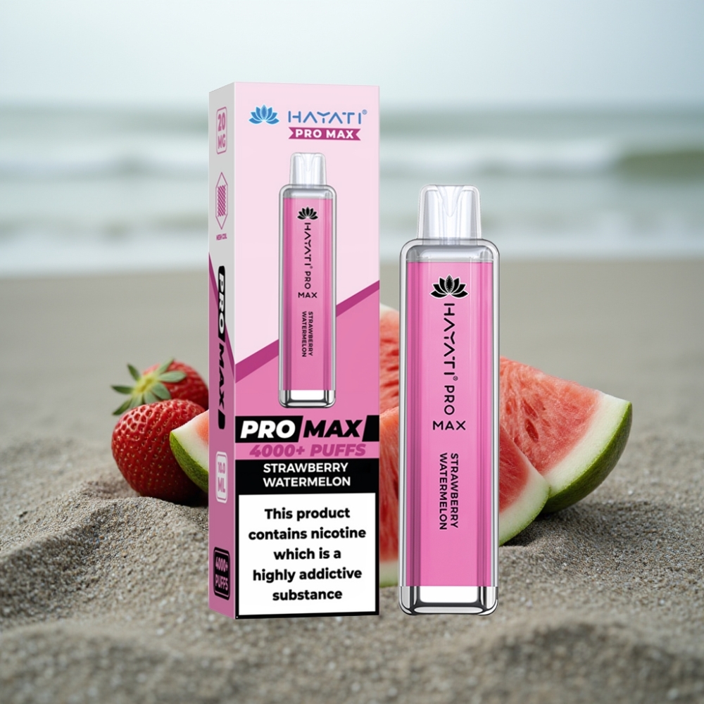 Hayati Pro Max 4000 Puffs Jednorazowy E-papieros Truskawka Arbuz 1400mAh 2ml/10ml