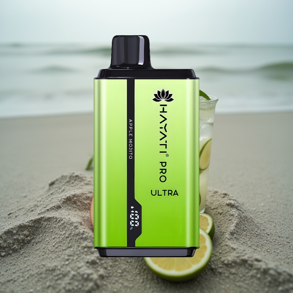 Hayati Pro Ultra 15000 Puffs 2×12ml 2 Nikotyna Smak Jabłkowe Mojito