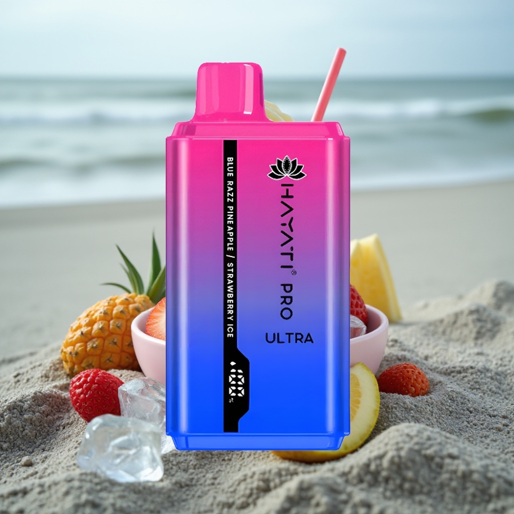 Hayati Pro Ultra 15000 Puffs 850mAh 2×12ml 2 Niebieska Malina Ananas Truskawka Lód