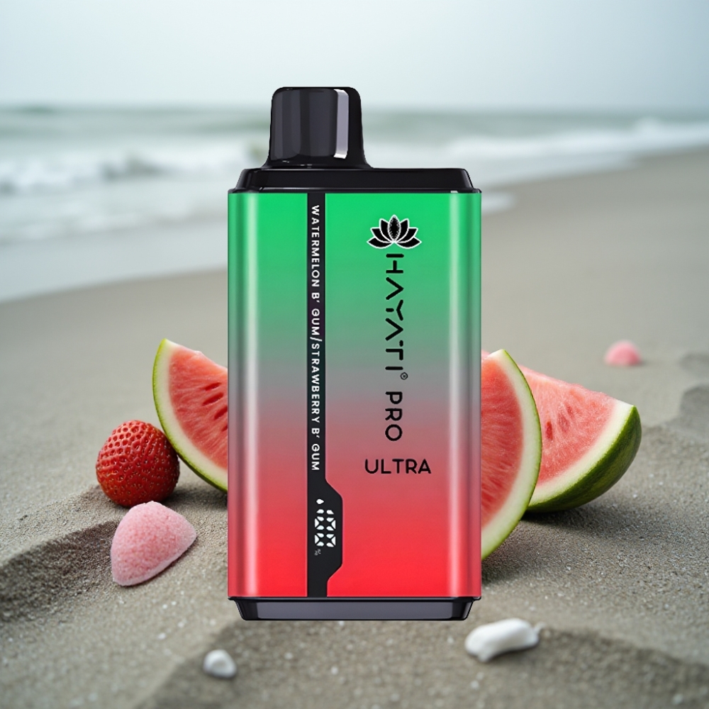 Hayati Pro Ultra 15000 Puffs Disposable Vape Arbuzowa Guma Truskawkowa Guma 850mAh 2×12ml 2