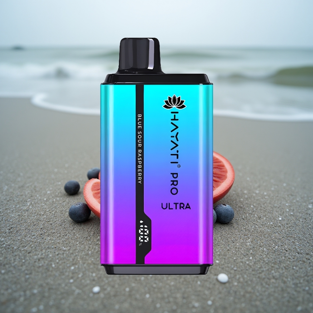 Hayati Pro Ultra 15000 Puffs Disposable Vape Niebieska Kwaśna Malina 850mAh 2×12ml 2