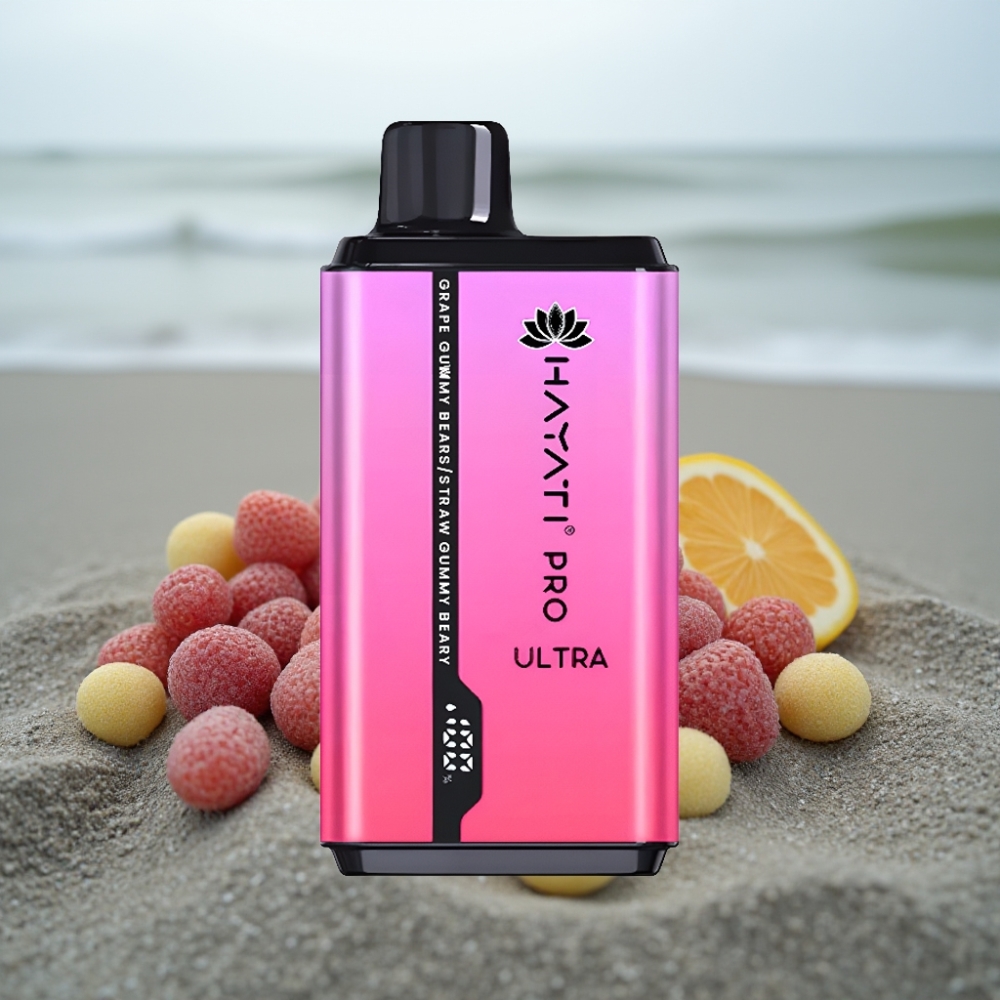 Hayati Pro Ultra 15000 Puffs Disposable Vape – Winogrono Żelki Truskawkowe Żelki (850mAh 2×12ml 2)
