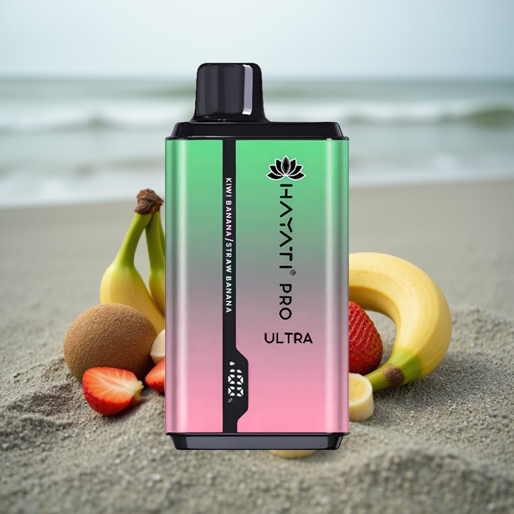 Hayati Pro Ultra 15000 Puffs Dispozycyjny Vape Kiwi Banan Truskawka Banan 2×12ml 2