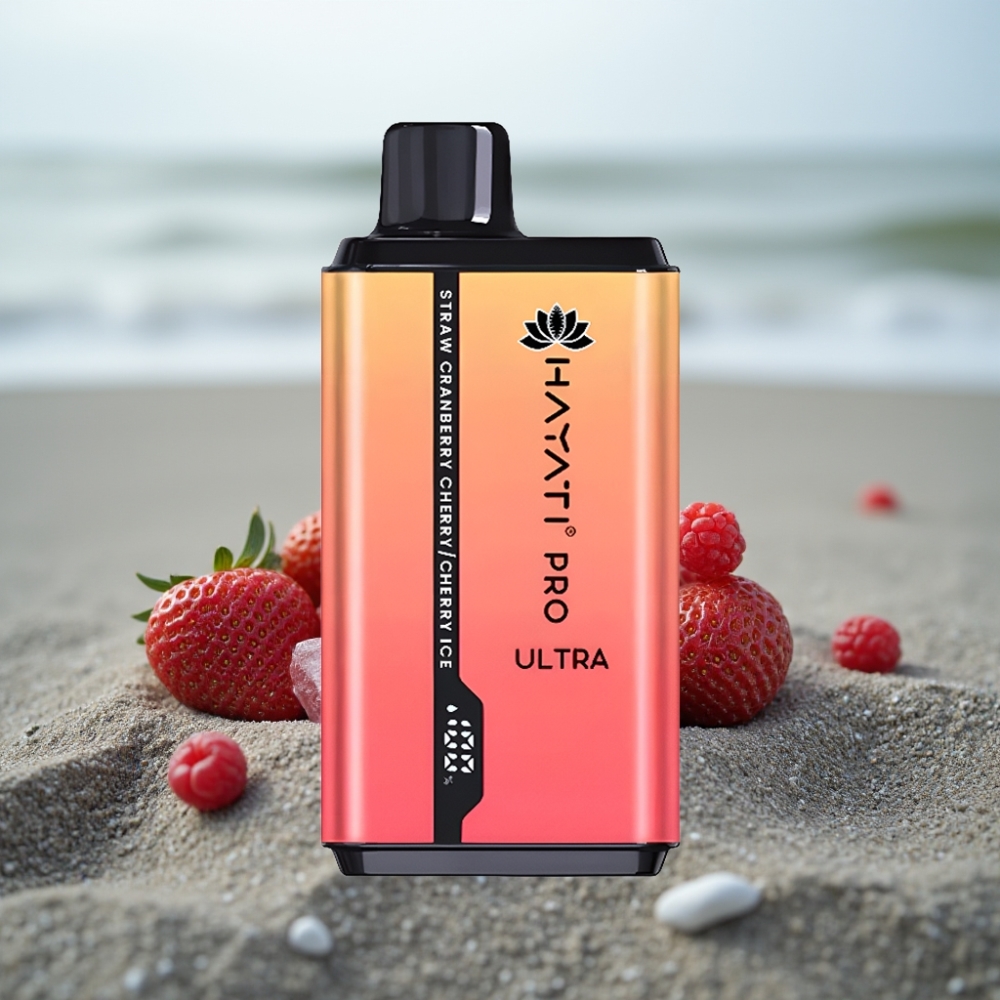Hayati Pro Ultra 15000 Puffs E-papieros Jednorazowy Truskawka Żurawina Wiśnia Lód (850mAh 2×12ml 2 49 smaków)
