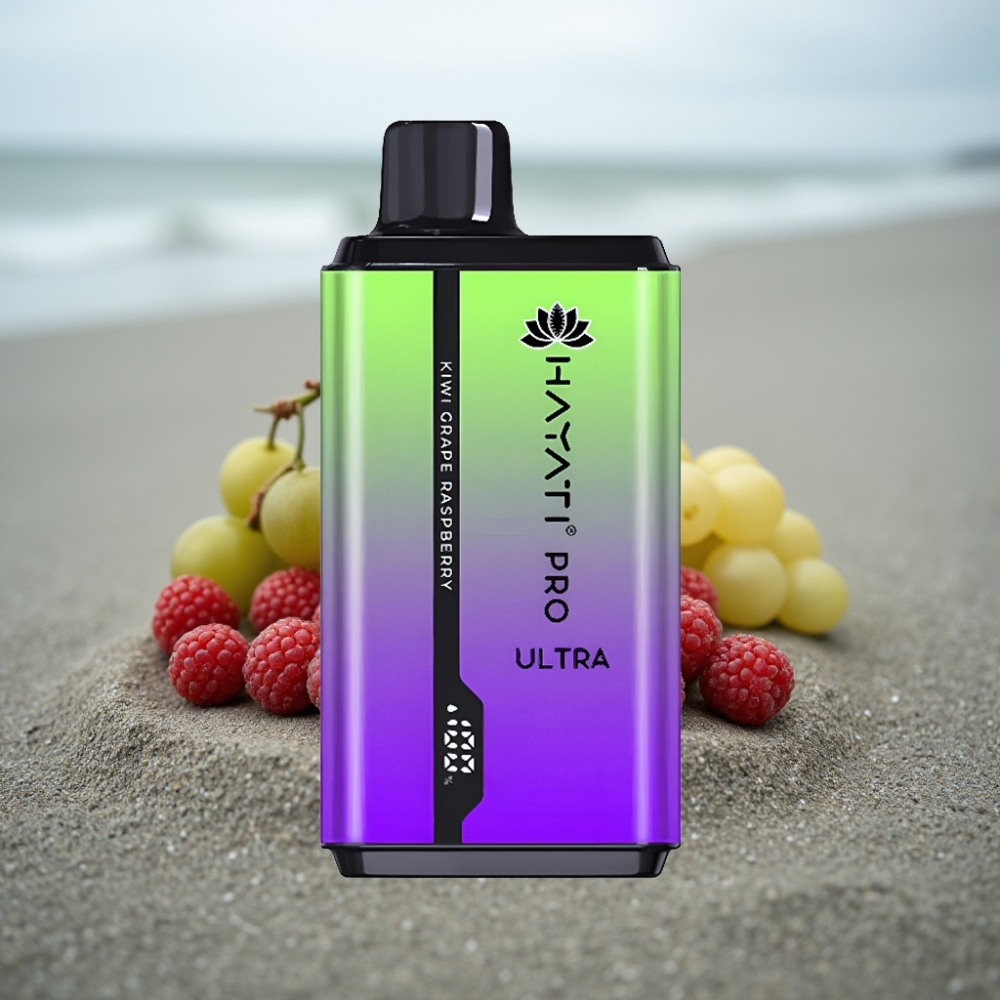 Hayati Pro Ultra 15000 Puffs Smak Kiwi Winogrono Malina 2×12ml 2 850mAh