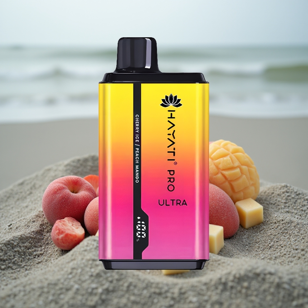 Hayati Pro Ultra 15000 Puffs Wiśniowy Lód Brzoskwiniowe Mango 2×12ml 2 850mAh