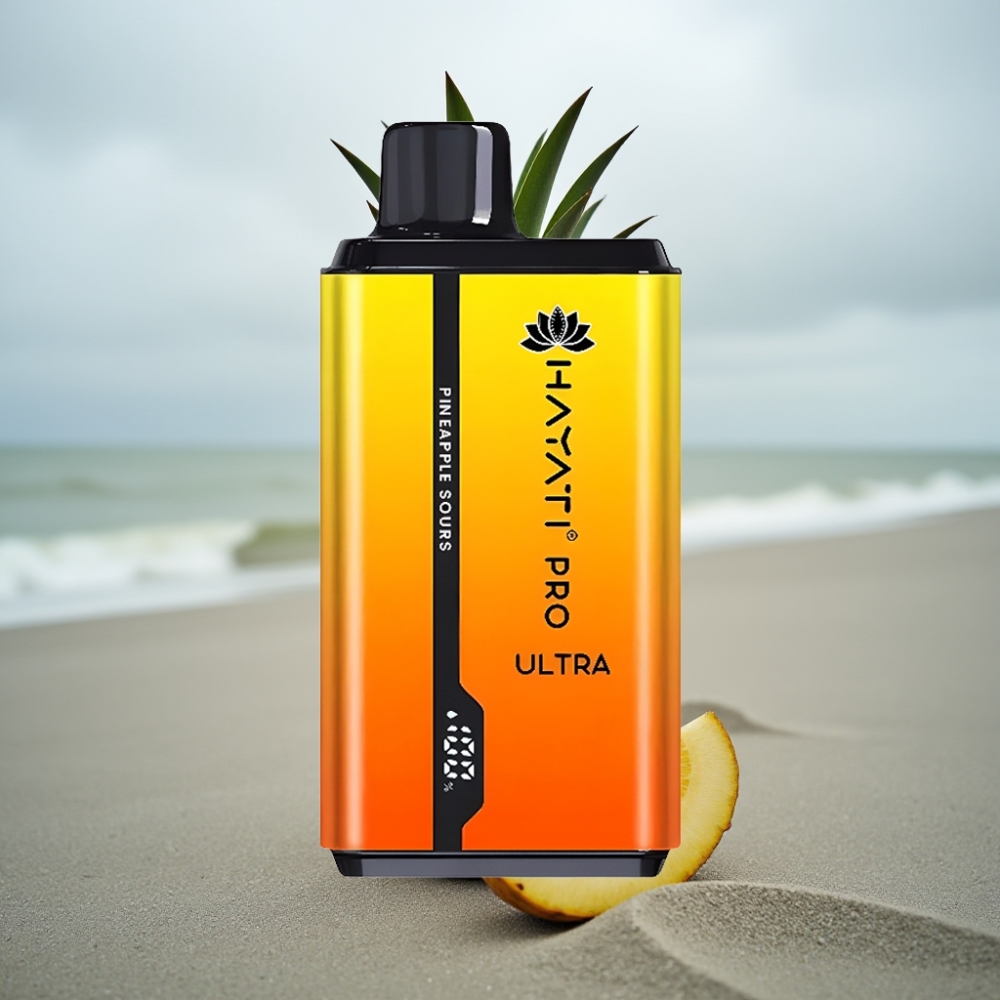 Hayati Pro Ultra 15000 Puffów Disposable Vape Ananas-Kwaśne 850mAh 2×12ml 2