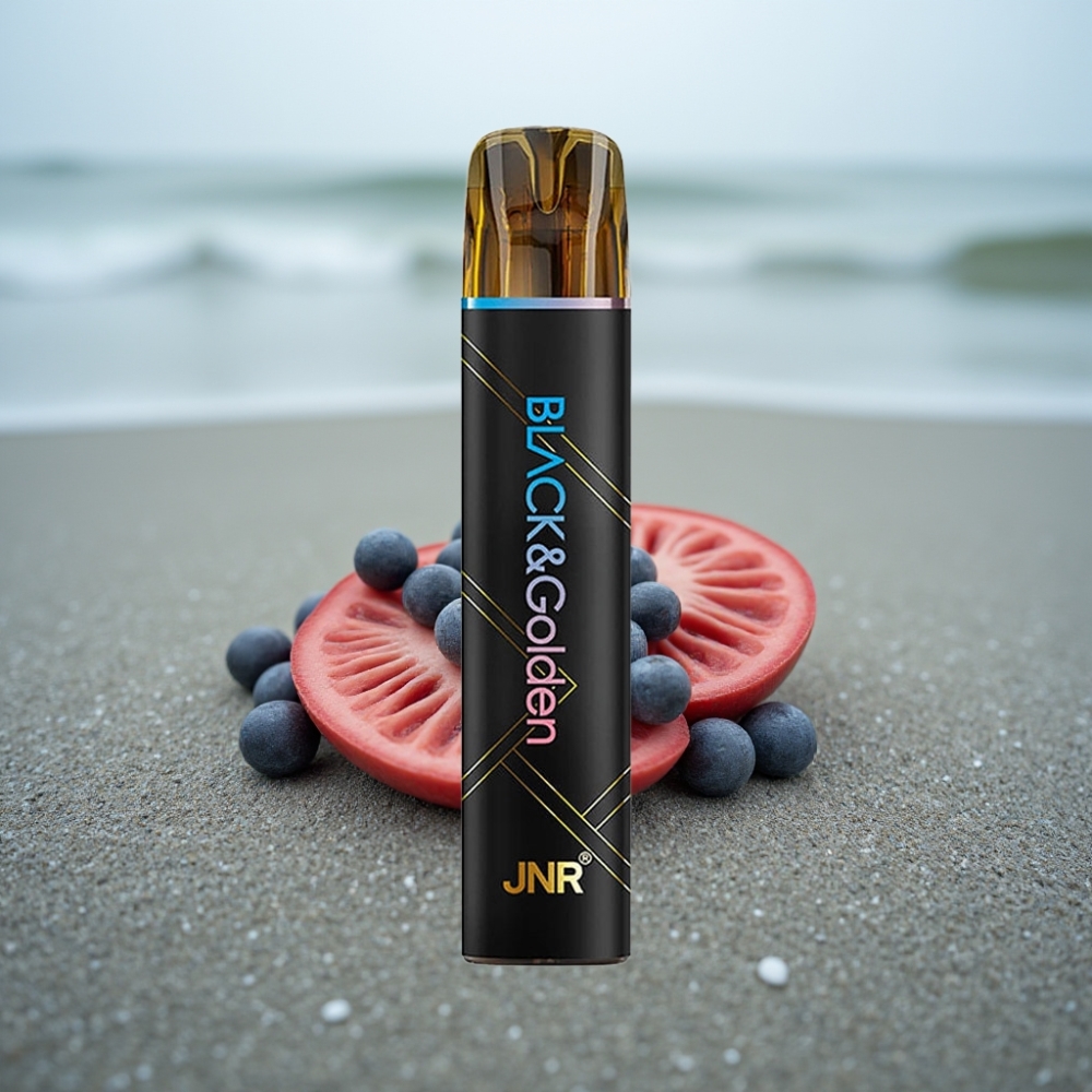 JNR BlackGolden 800 Puffs 2ml 2 Nikotyna Smak Niebieska Malina Wiśnia
